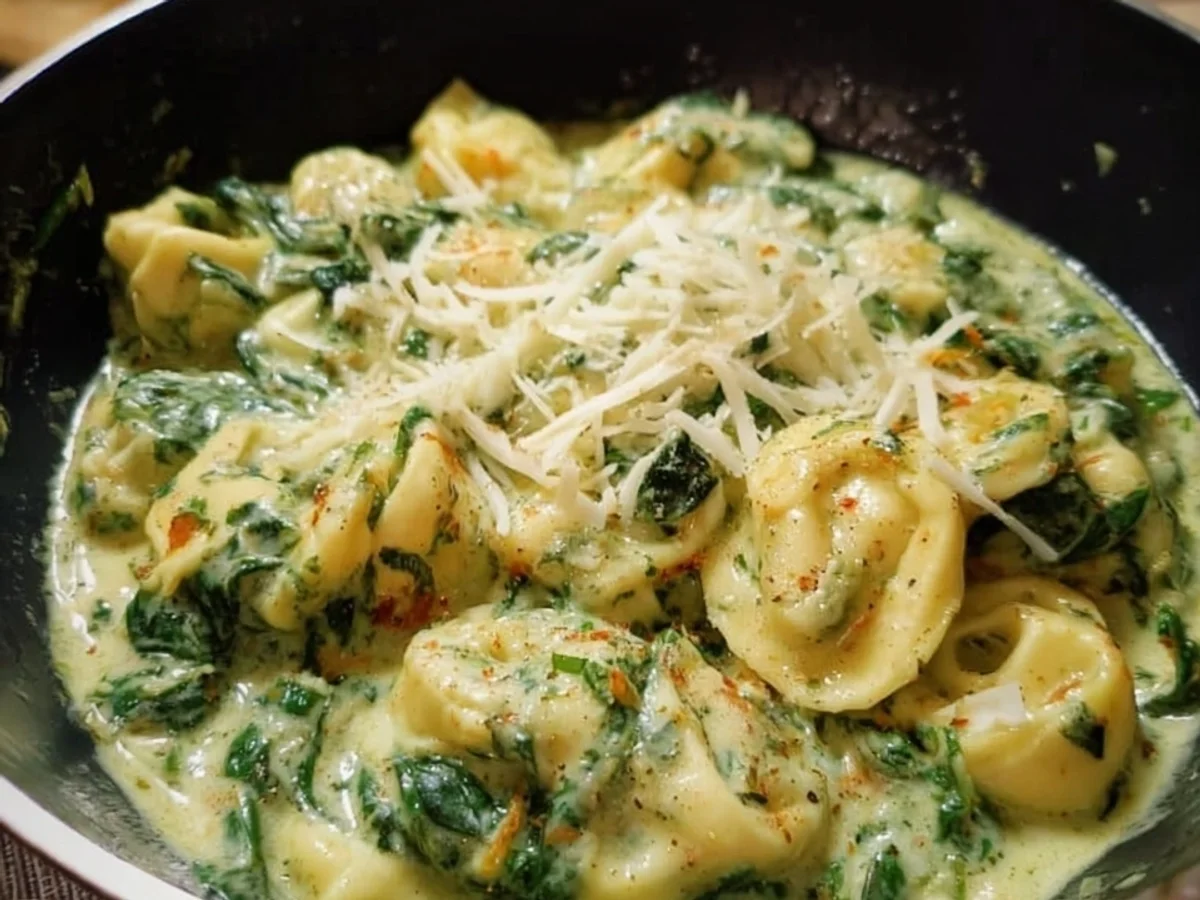 Cremige Tortellini mit Spinat-Sahne-Sauce - Bild 1