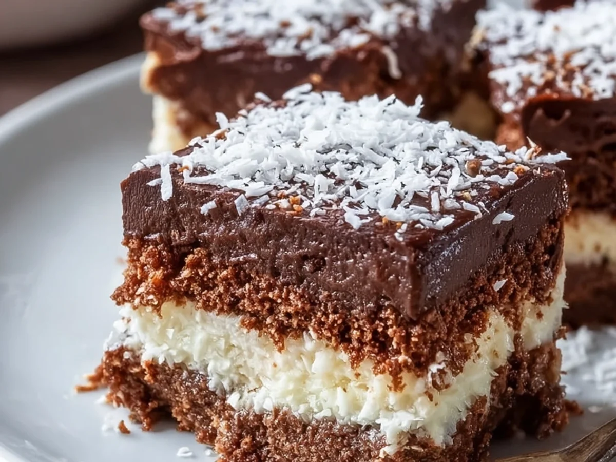 Cremiger Low Carb Schoko-Kokoskuchen zuckerfrei & schnell - Bild 1