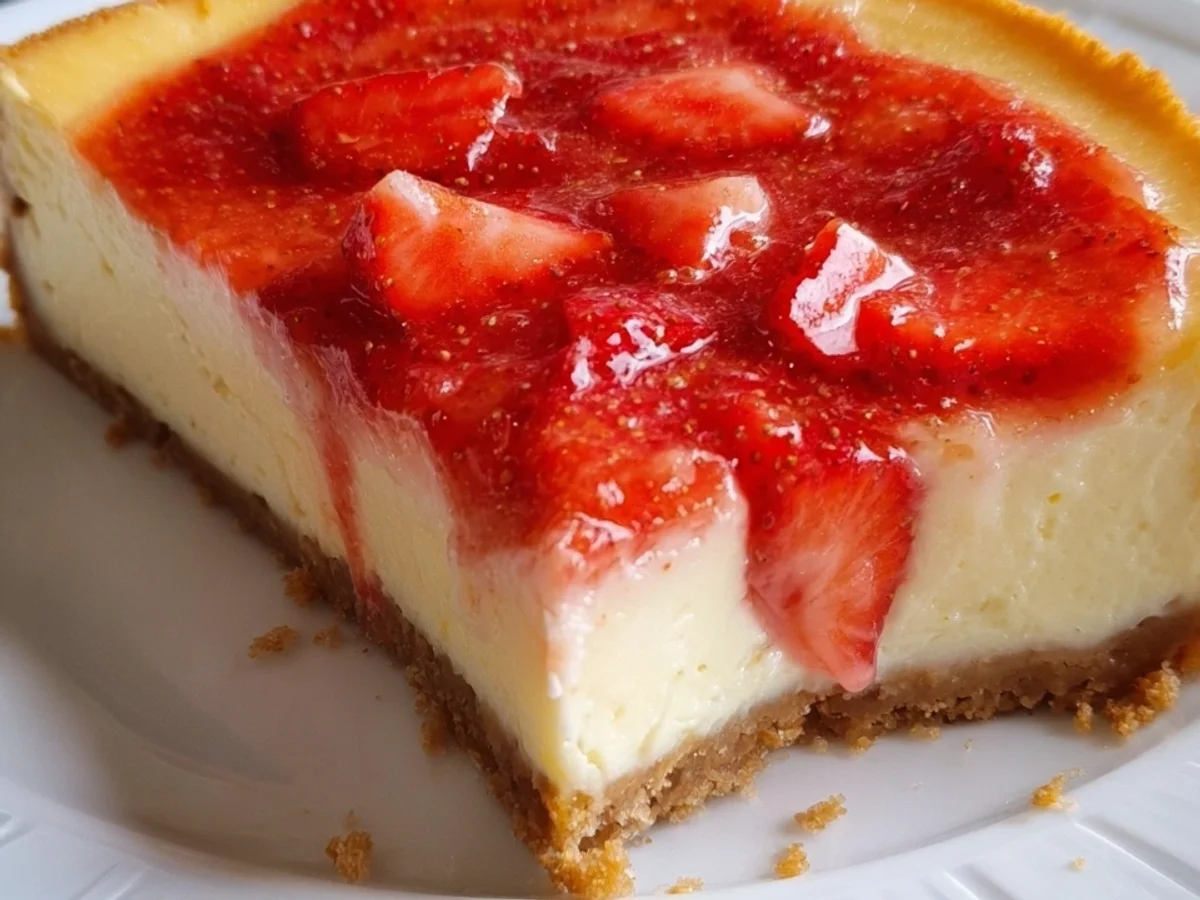Erdbeer Cheesecake mit Keksboden - Bild 1
