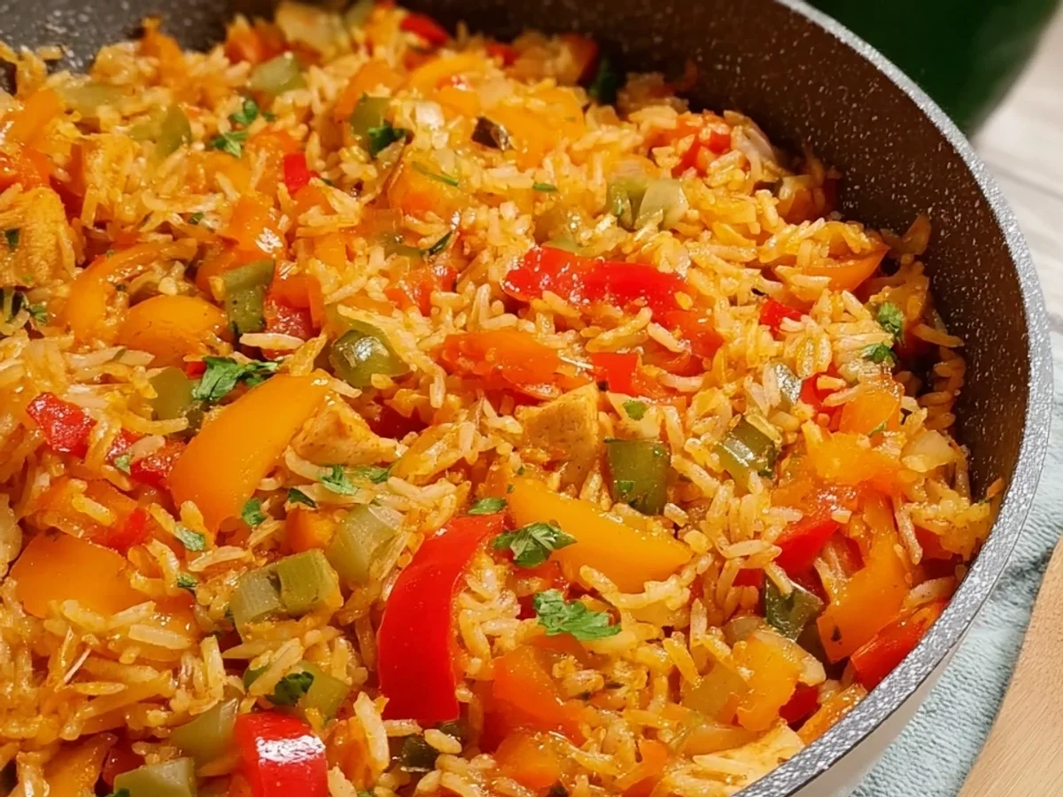 Schnelle Reispfanne mit Paprika Einfach & Lecker - Bild 1
