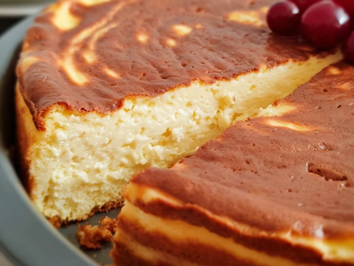 Gesunder Quarkkuchen ohne Mehl & Zucker - Beitragsbild
