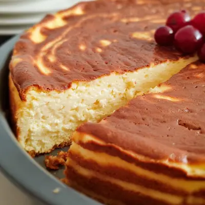 Gesunder Quarkkuchen ohne Mehl & Zucker