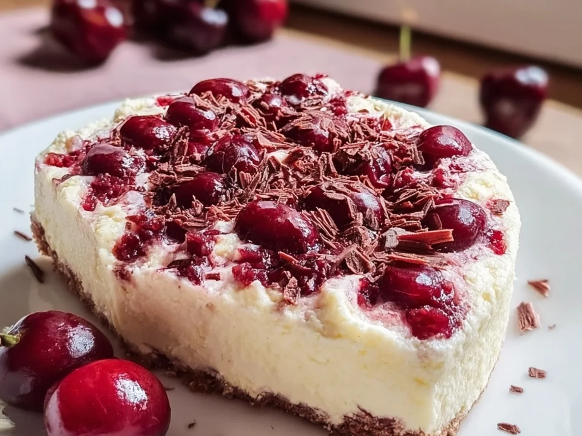Low Carb Mascarpone-Kirsch-Kühlschranktorte ohne Backen - Beitragsbild