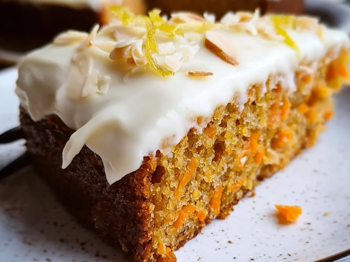 Saftiger Karottenkuchen mit cremigem Frosting - Beitragsbild