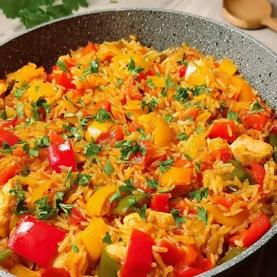 Schnelle Reispfanne mit Paprika Einfach & Lecker