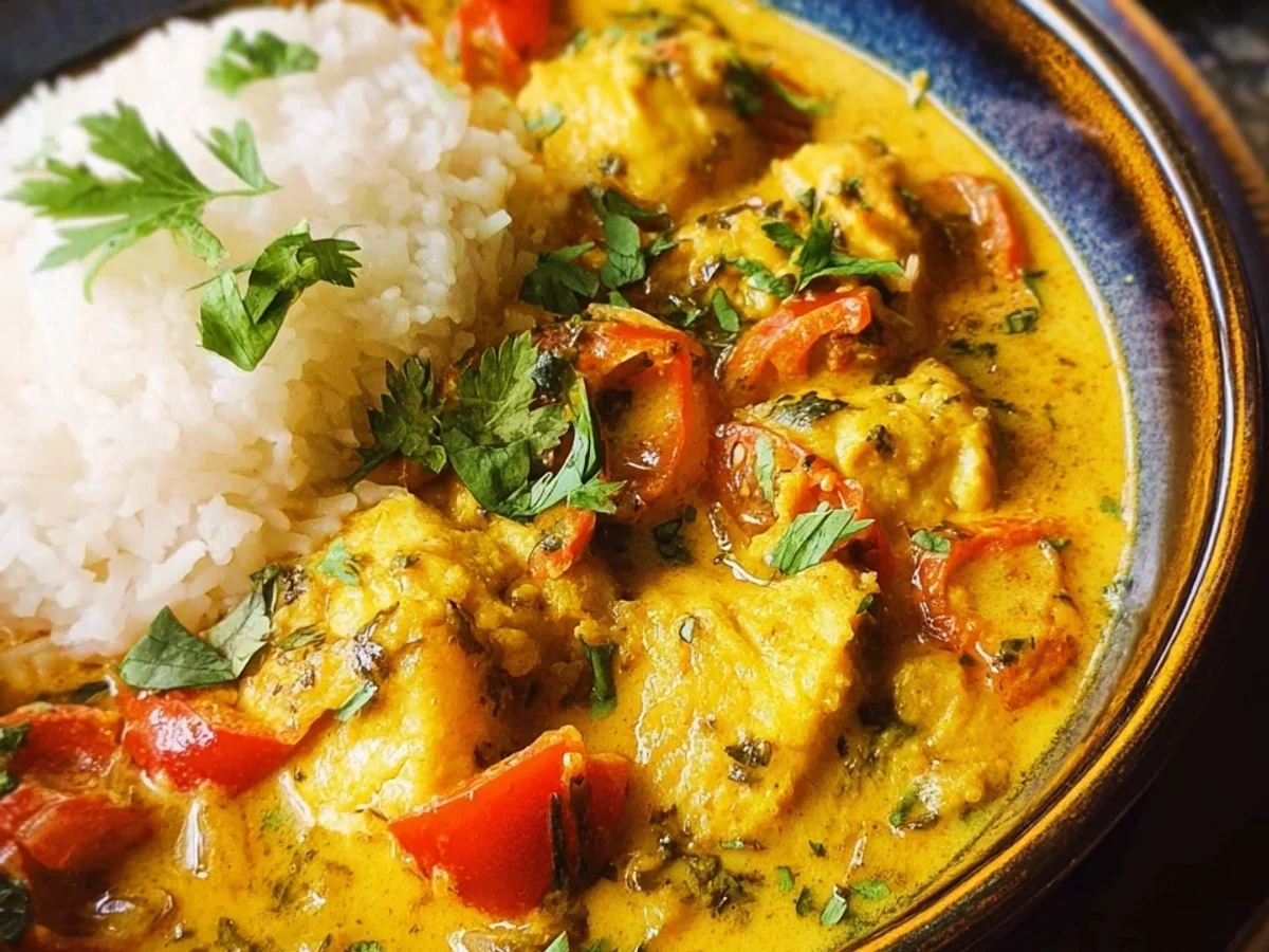Schnelles Fischcurry mit Kokosmilch: Einfach & Lecker - Beitragsbild
