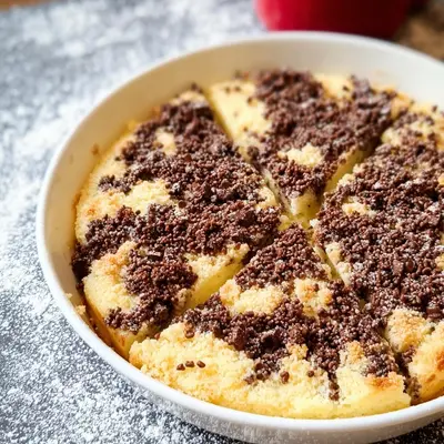 Versunkener Streuselkuchen mit Schokostreuseln backen